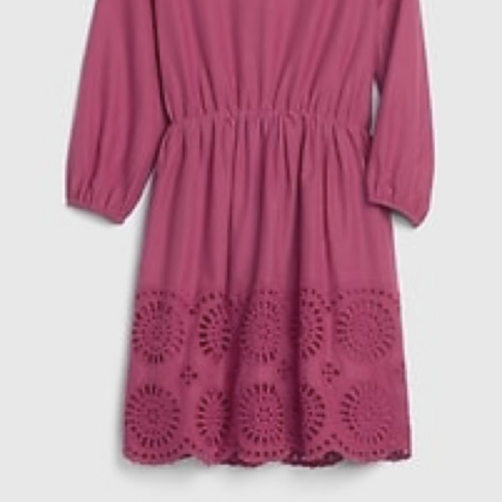 š„FINAL SALE: Gap Raspberry Embroidered Girls Dress - Picture 8 of 8